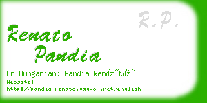 renato pandia business card